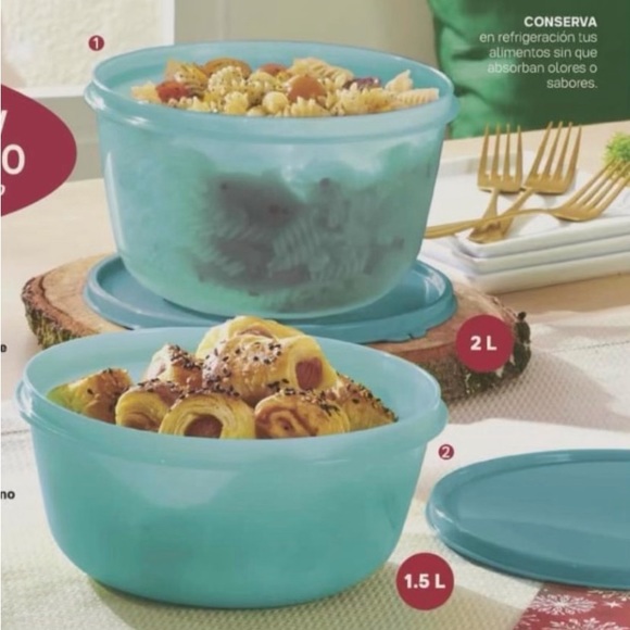 Tupperware Modular Round Container Set of 2 - Picture 4 of 7